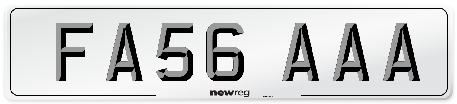 FA56 AAA Number Plate from New Reg